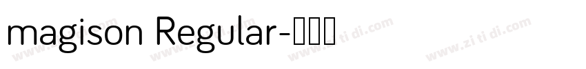 magison Regular字体转换